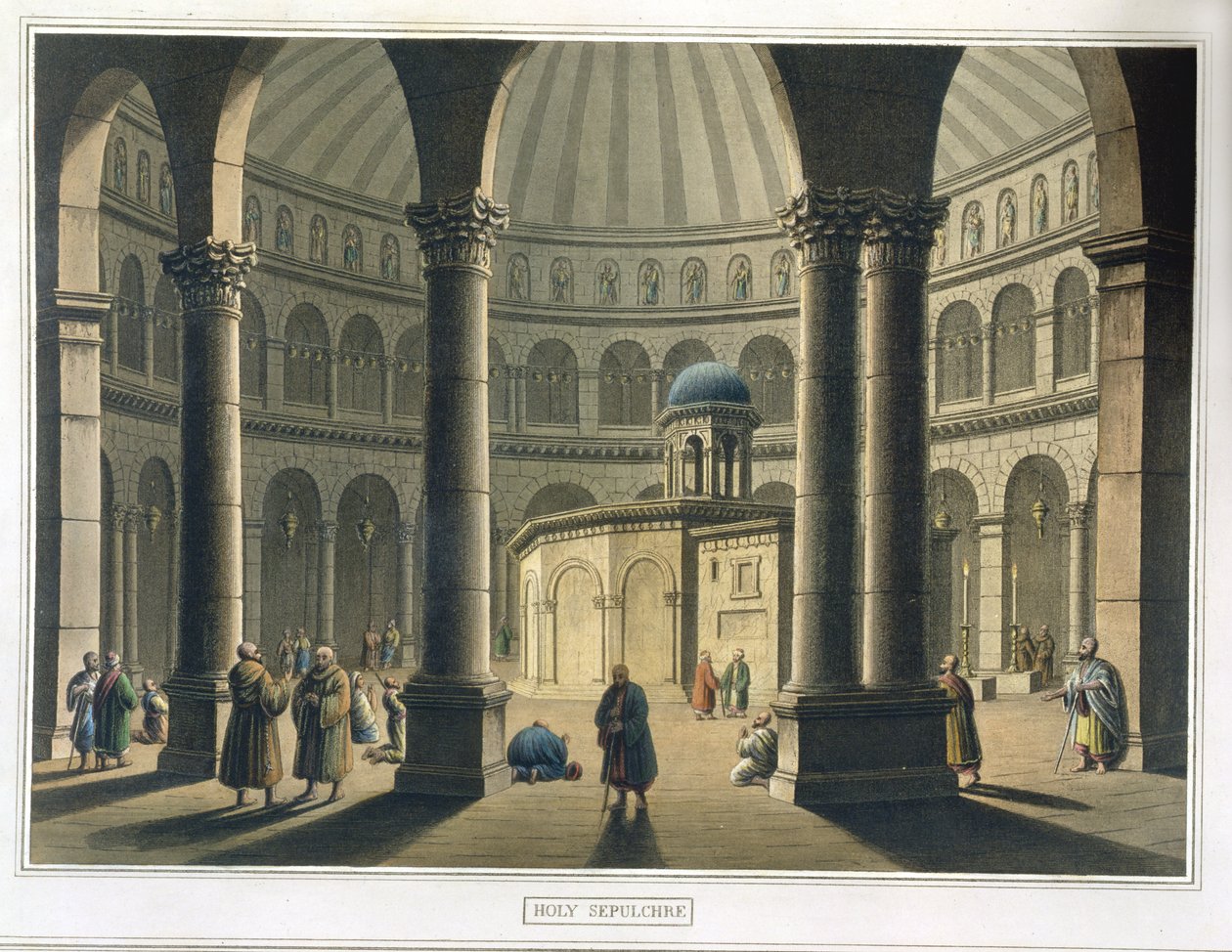Den hellige grav, pub. av William Watts, 1806 av Luigi Mayer