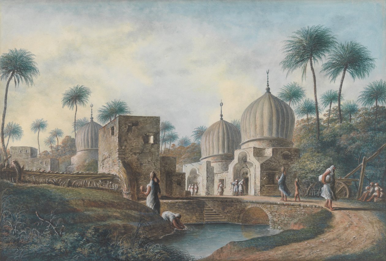 Graver av store arabiske hellige å bli sett i nabolaget Rosetta, Egypt, ca. 1800. av Luigi Mayer