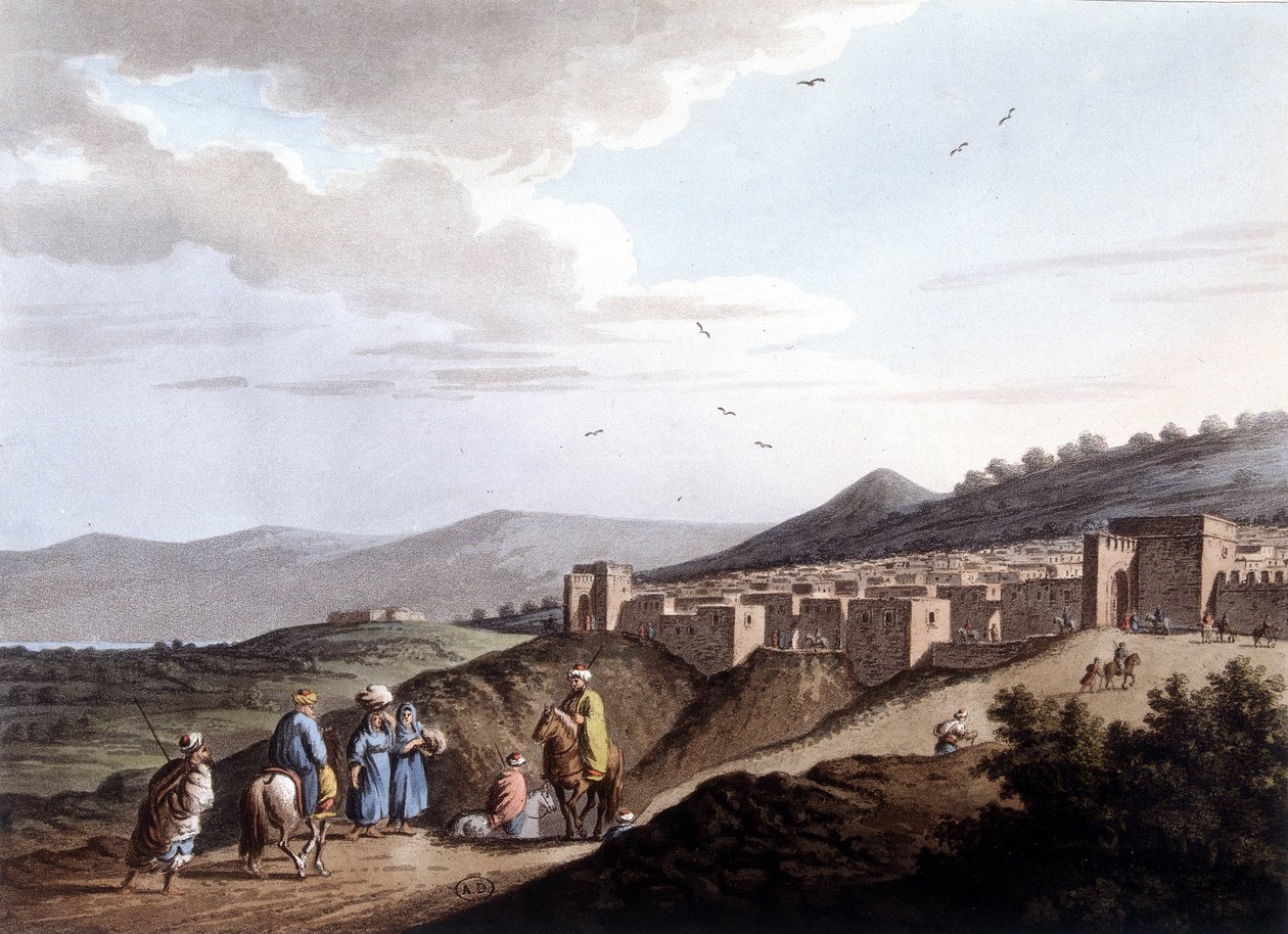 Utsikt over byen Betlehem. I "" Utsikt over det osmanske herredømmet i Europa i Asia og andre middelhavsøyer"". Fra originale tegninger av Luigi Mayer, London av Luigi Mayer