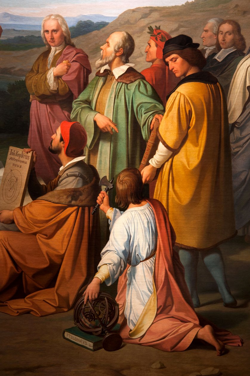 Sannhetens triumf. detalj av astronomene. 1847 (olje på lerret) av Luigi Mussini