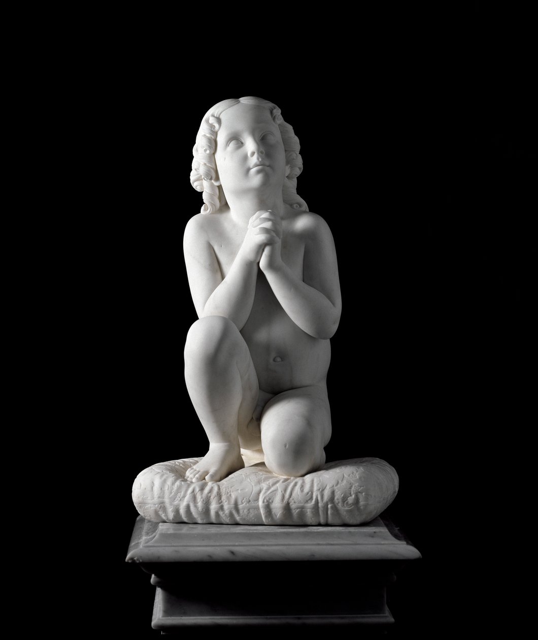 Liten gutt i bønn Marmorskulptur av Luigi Pampaloni (1791-1847), ca. 1827. fra samlingen til Prins Odon di Savoia. Dim. 68x38x30 cm Gener, moderne kunstgalleri, inv. 919 av Luigi Pampaloni