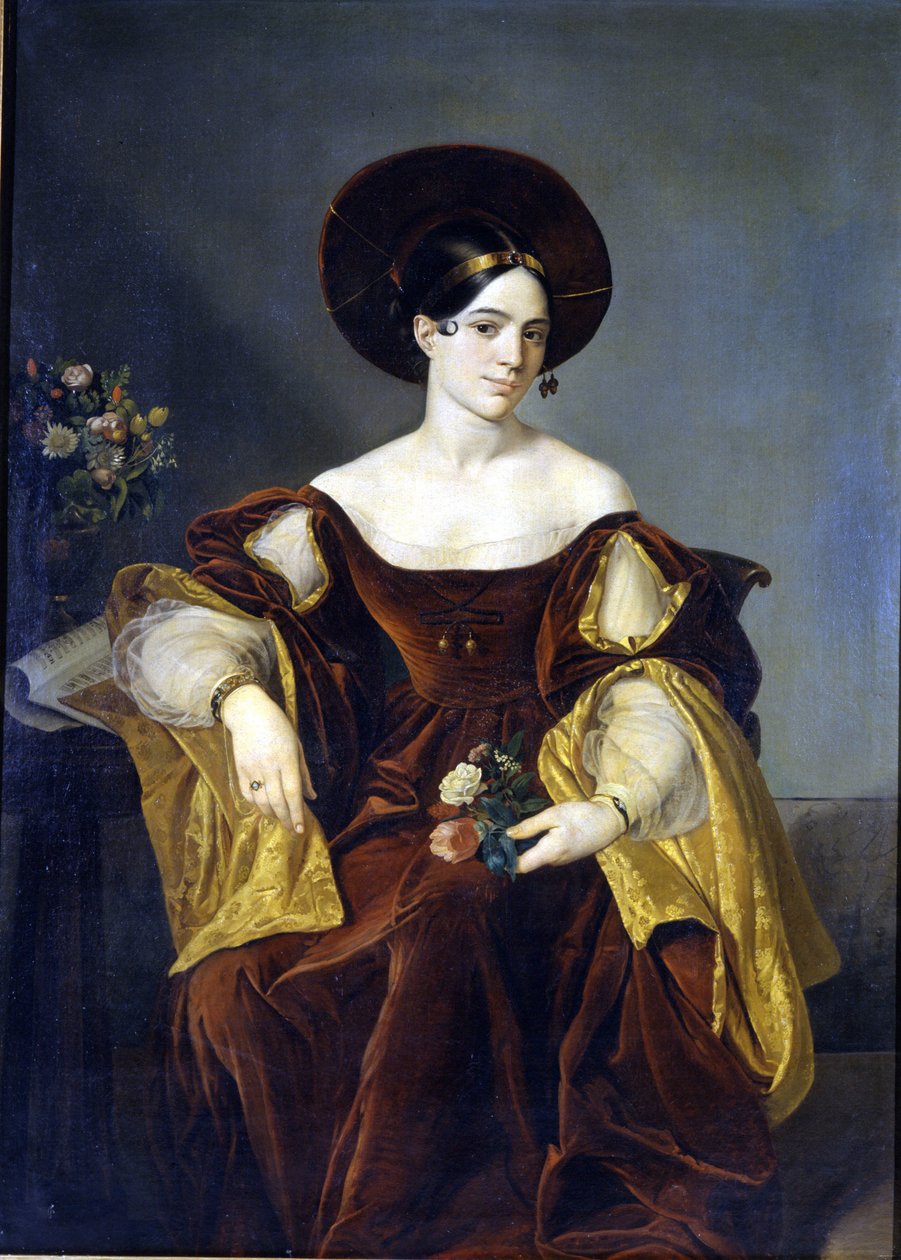 Maria de la Felicidad Malibran (1808 - 1836) Maleri av Luigi Pedrazzi. La Scala-museet i Milano av Luigi Pedrazzi