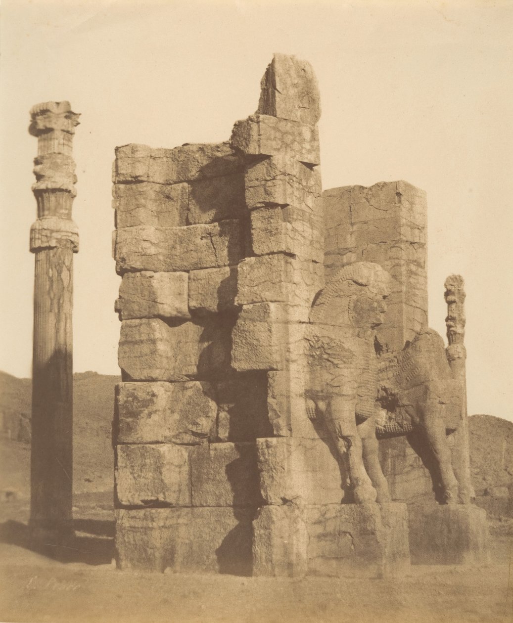 10 [Alle nasjoners port, Persepolis, Fars], 1840-60-tallet. av Luigi Pesce