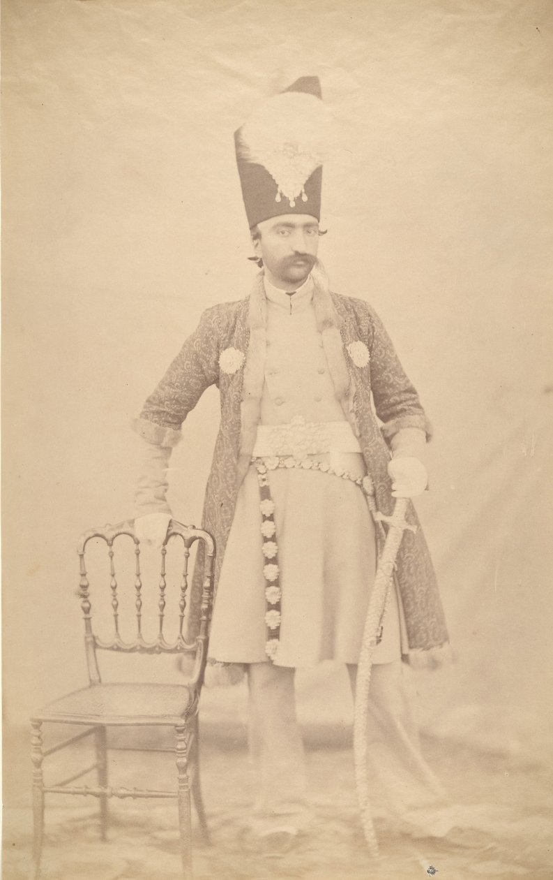 Naser al-Din Shah, ca. 1852-55. av Luigi Pesce