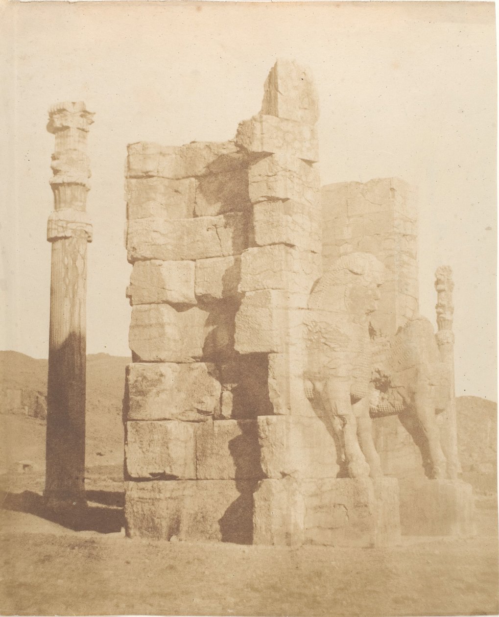 Porta di-inngangen til ruinene av Persepolis, 1858. av Luigi Pesce