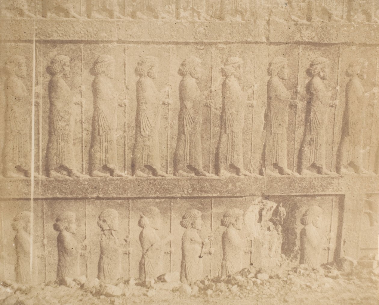 Prosesjon på fasaden til Grand Staircase, 1858. av Luigi Pesce