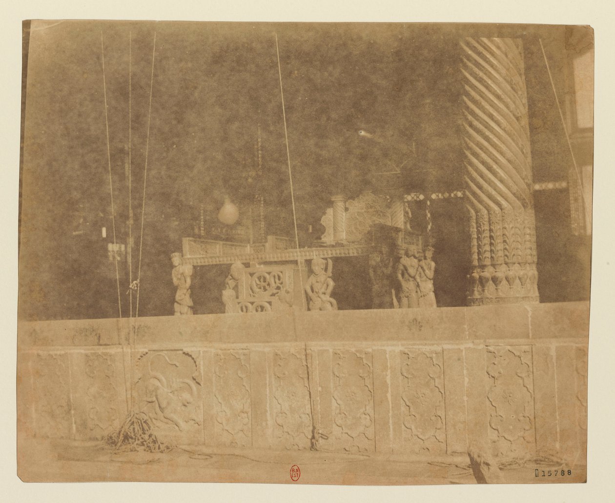 Teheran, trone hentet tilbake fra India av Nadir Shah [Golestan, Marble Throne] av Luigi Pesce