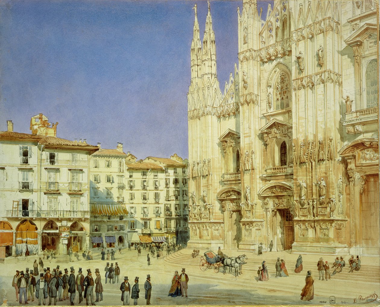 Katedralen i Milano, 1846 av Luigi Premazzi