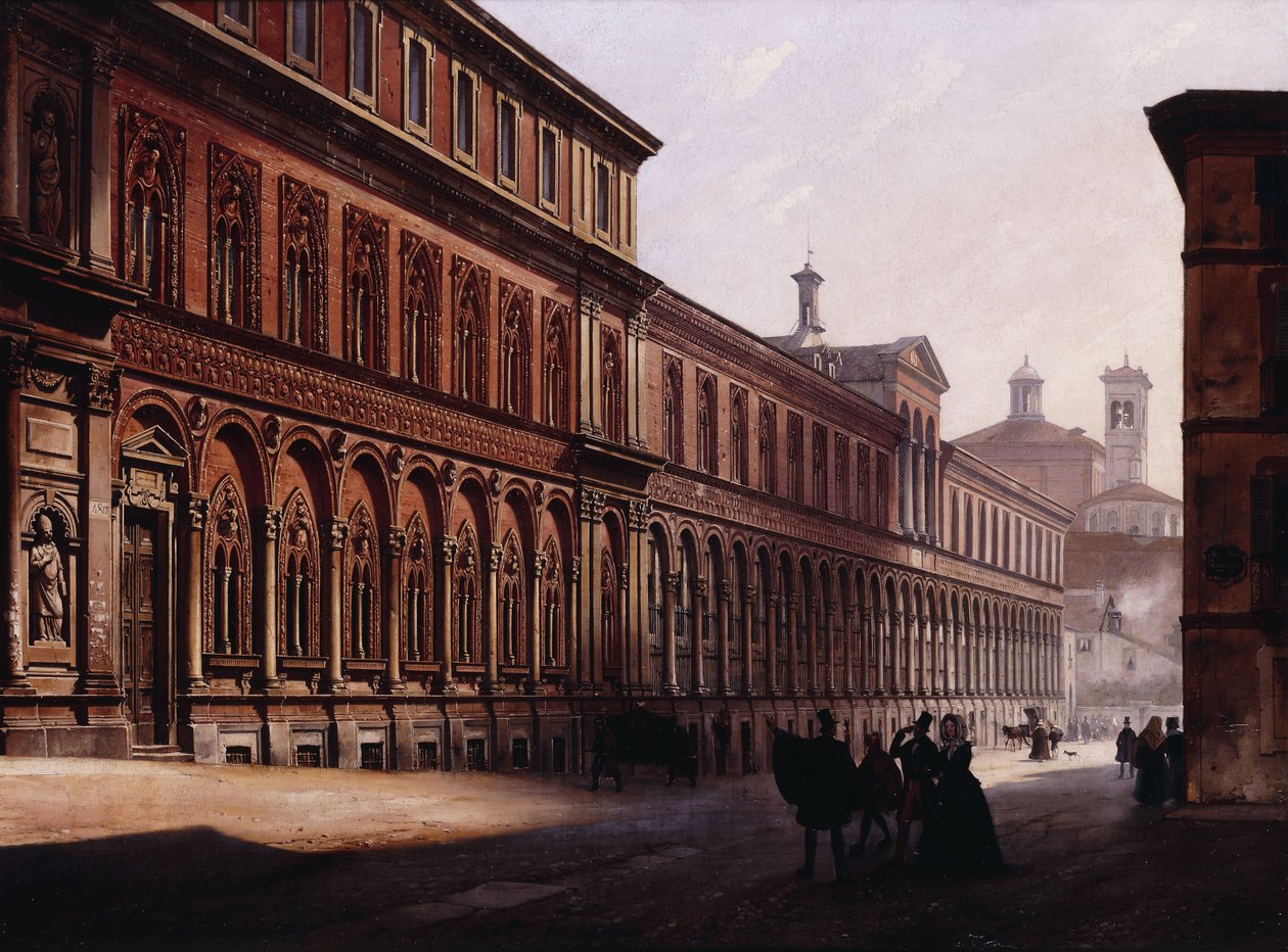 Ca "Grande i Via Festa del Perdona, med S, 1842 av Luigi Premazzi