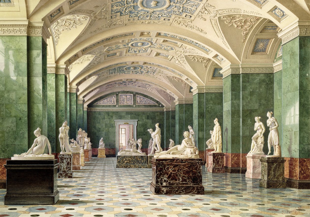 Det første rommet for moderne skulptur, New Hermitage, 1856 av Luigi Premazzi
