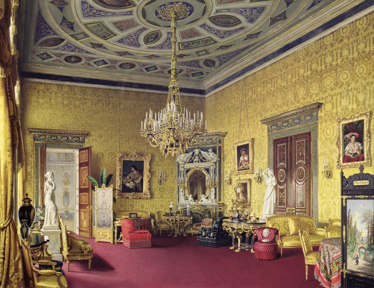 Lyons Hall i Catherine Palace i Tsarskoye Selo, 1859 av Luigi Premazzi
