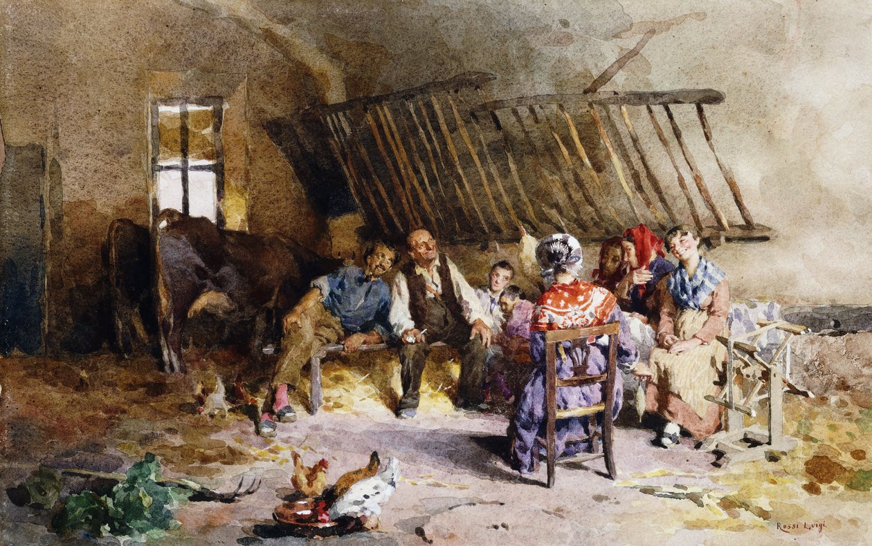 I en låve, av Luigi Rossi