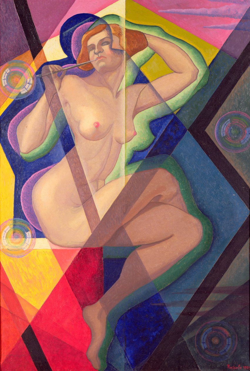Kvinnen med såpebobler av Luigi Russolo