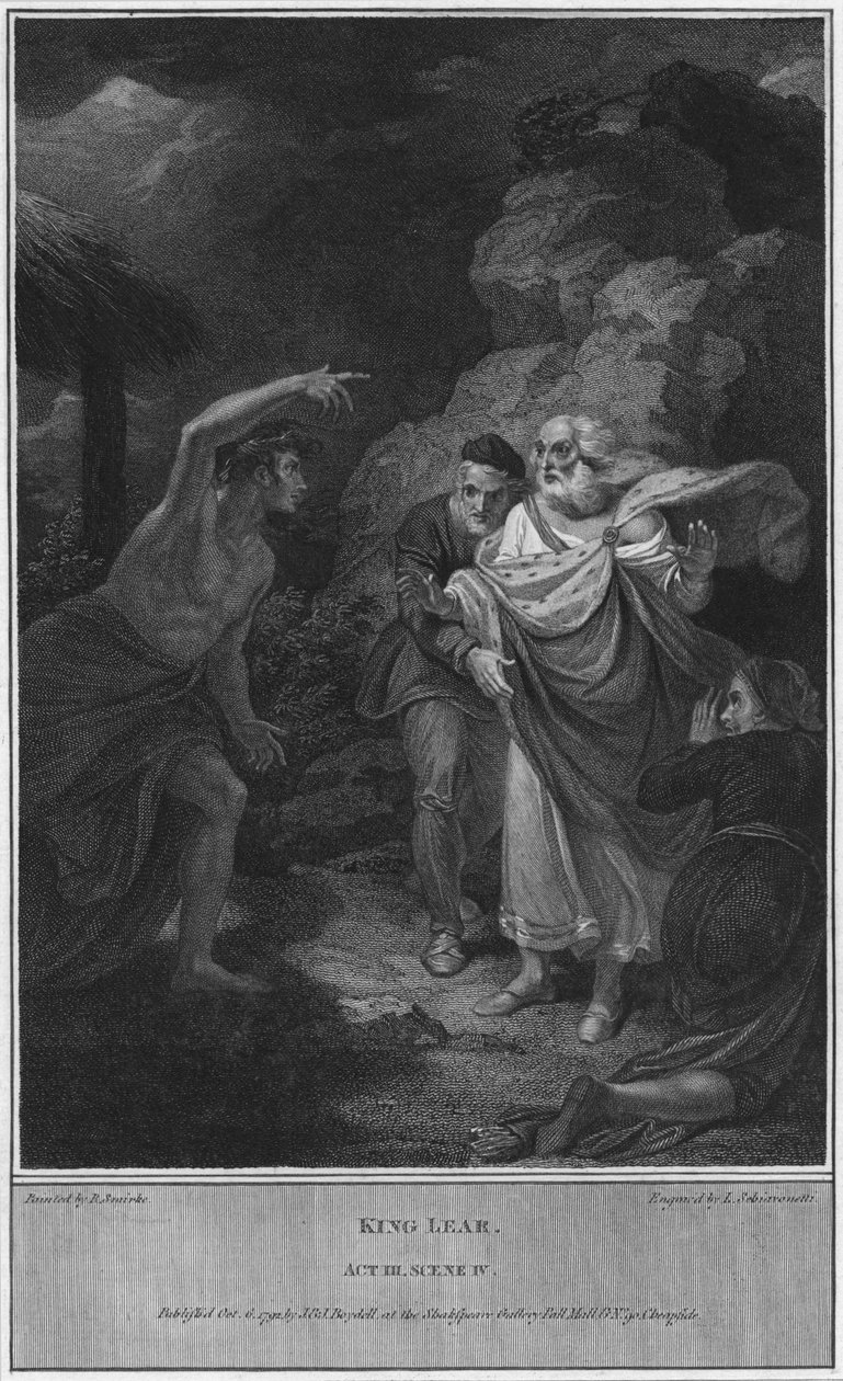 Kong Lear. Akt III. Scene IV, 1792 av Luigi Schiavonetti