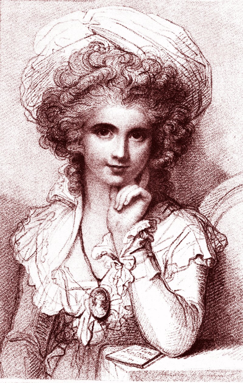 Marie COSWAY (1760-1838), engelsk italiensk maler. Gravering av Luigi Schiavonetti (1765-1810) av R. Cosway. 1930 av Luigi Schiavonetti