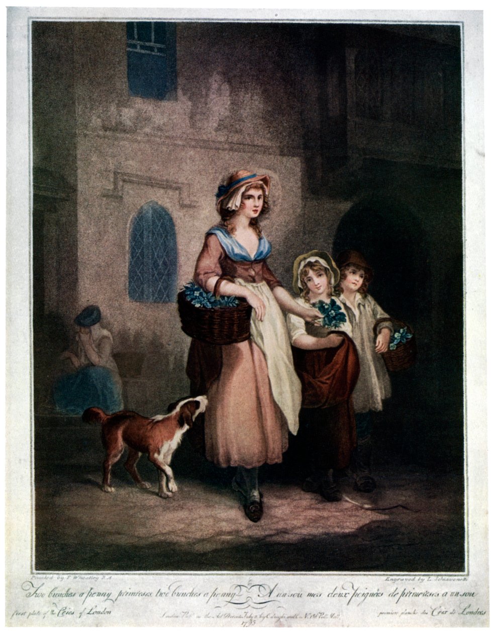Two Bunches a Penny, Primroses, Two Bunches a Penny, 1793, 1929 av Luigi Schiavonetti