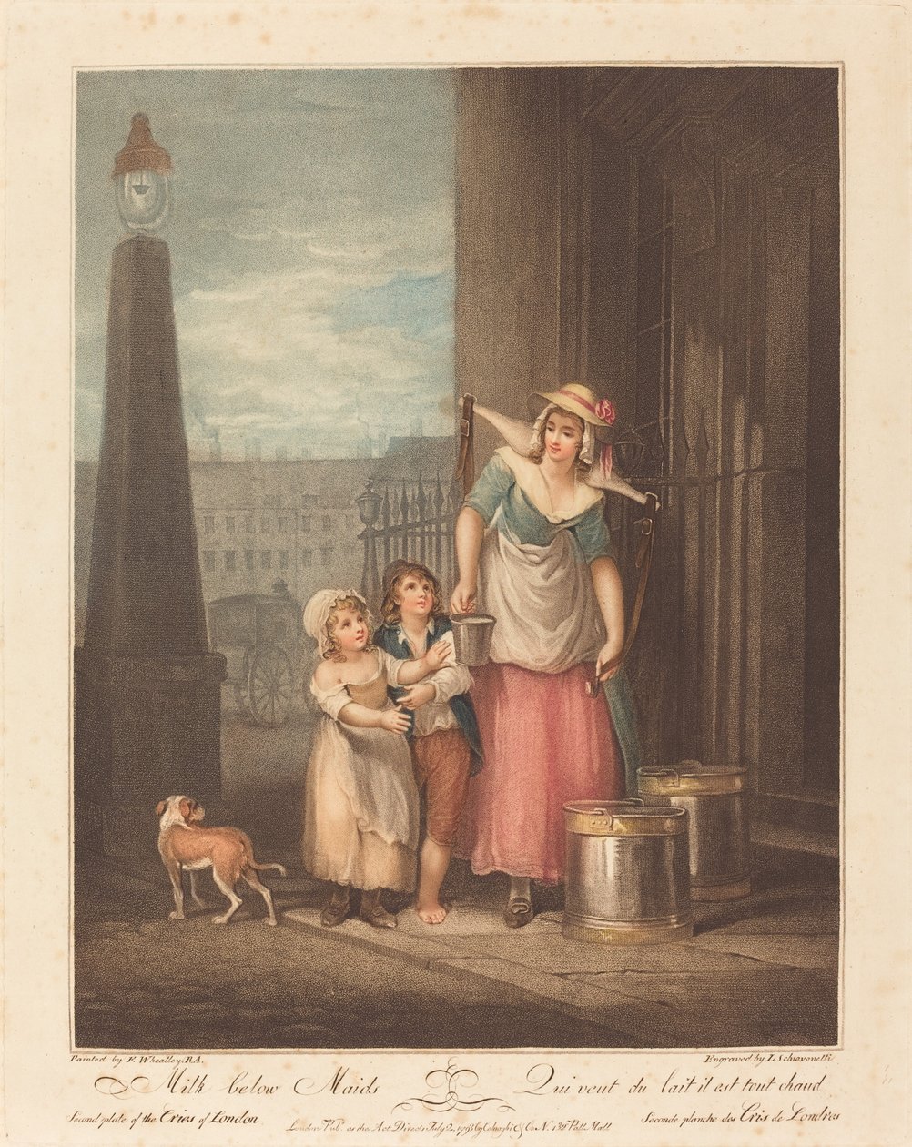 Melk under Maids av Luigi Schiavonetti after Francis Wheatley