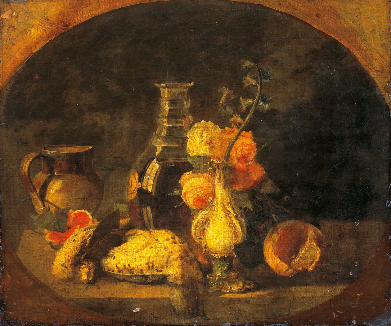 Stilleben, av Luigi Scrosati (1814-1869), olje på lerret, 43x50 cm av Luigi Scrosati