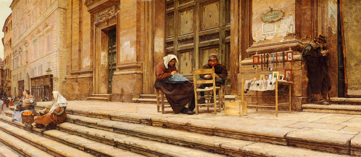 Coronari, av Luigi Serra (1846–1888) av Luigi Serra