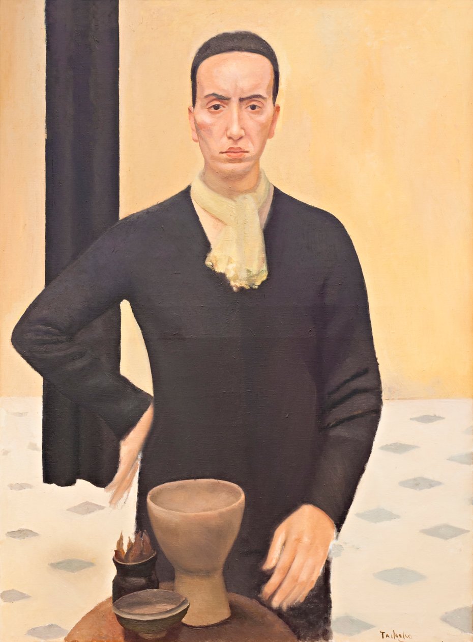 Figur i svart, ca. 1935 (olje på lerret) av Luigi Trifoglio