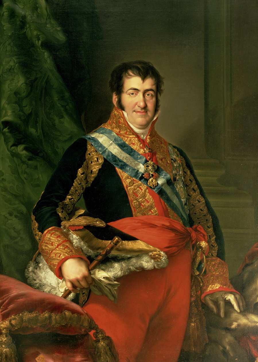 Ferdinand VII (1784-1833) 1808-11 av Luis Lopez Piquer