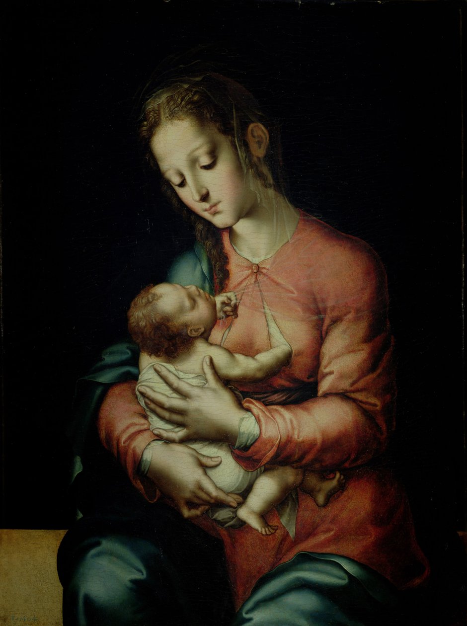 Jomfruen og barnet av Luis de Morales
