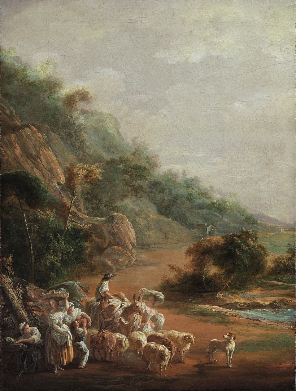 ""Scene med landsbyboere"" (Scene med landsbyboere) Maleri av Luis Paret y Alcazar (1746-1799) - 1786 - Olje på lerret - Størrelse 48x37,2 cm Museo de Bellas Artes de Bilbao av Luis Paret y Alcazar