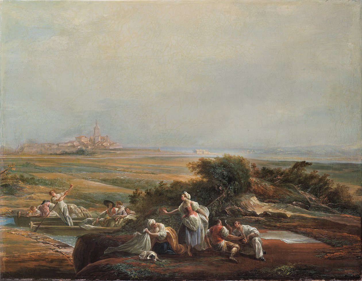 Utsikt over Fuenterrabía (fragment) av Luis Paret y Alcazar