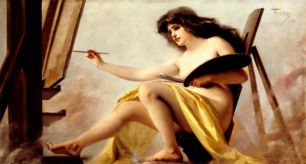 En allegori om maleri, 1892 av Luis Riccardo Falero
