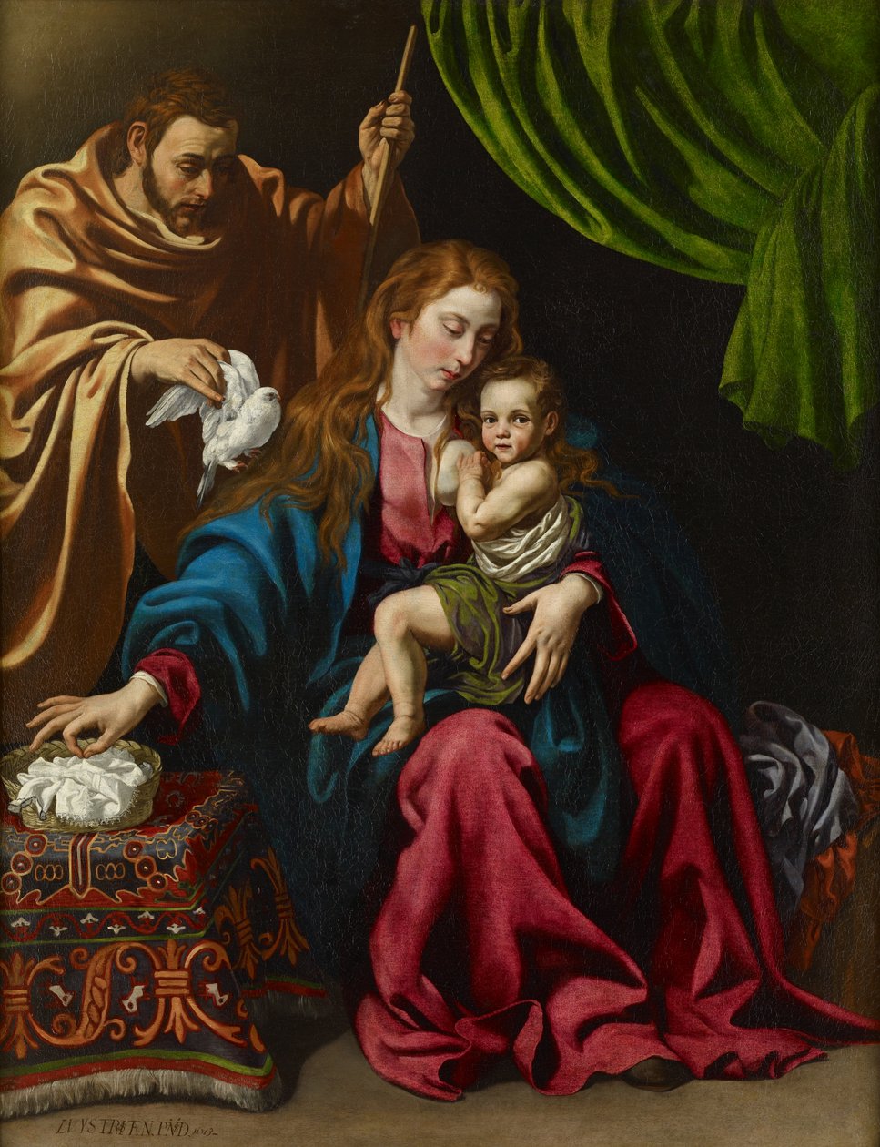 Den hellige familie, 1613 av Luis Tristan de Escamilla