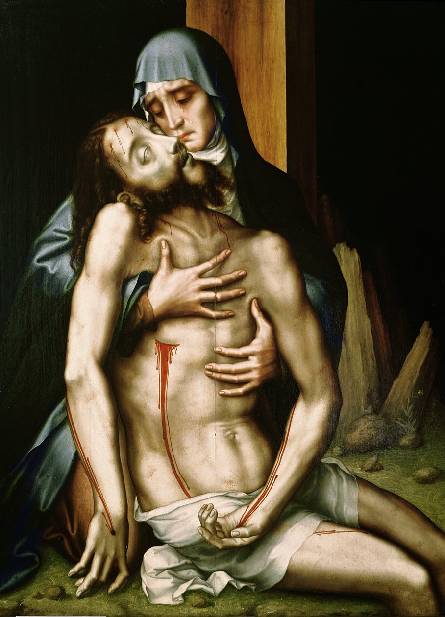 Pieta (olje på panel) av Luis de Morales