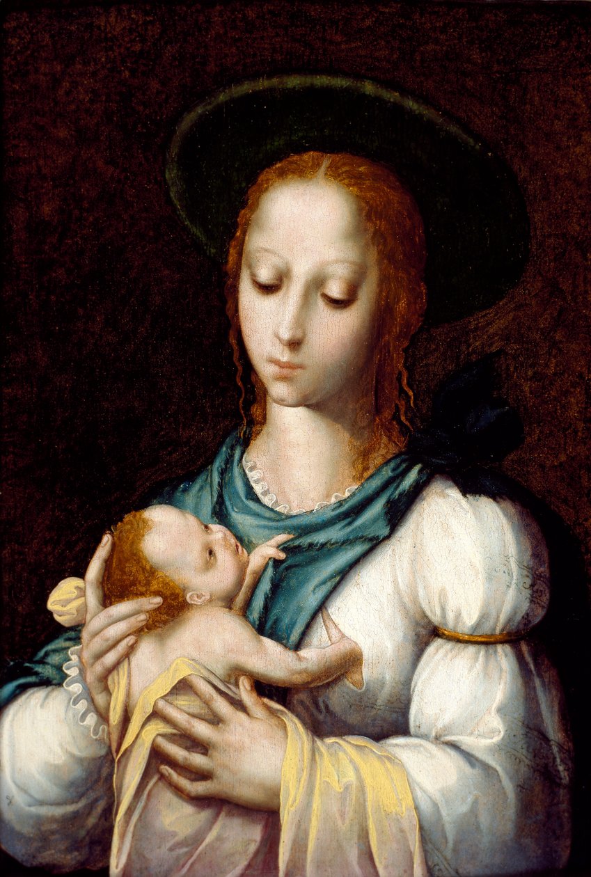 Jomfruen og barnet, c1567 av Luis de Morales