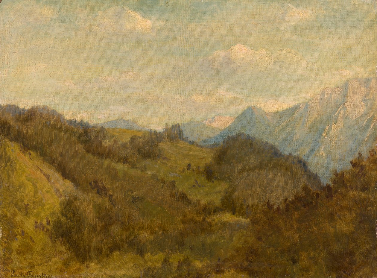 Nær Oberaudorf, i bakgrunnen Zahme Kaiser og den tyrolske Heuberg av Luitpold Faustner