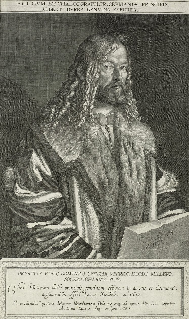 Portrett av Albrecht Dürer av Lukas Kilian