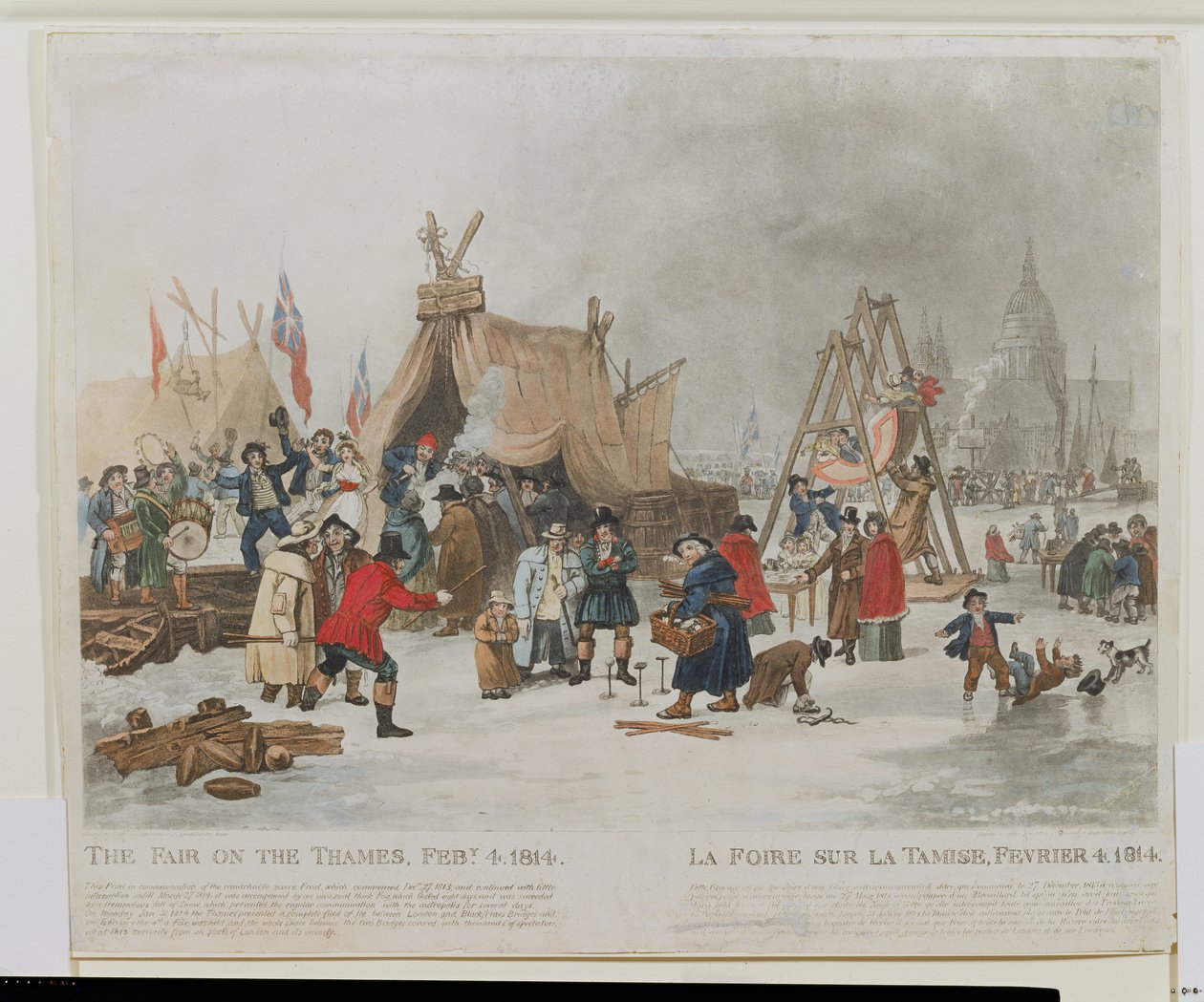 The Fair on Themsen, 4. februar 1814, gravert av Reeve (akvatint) av Luke Clennell