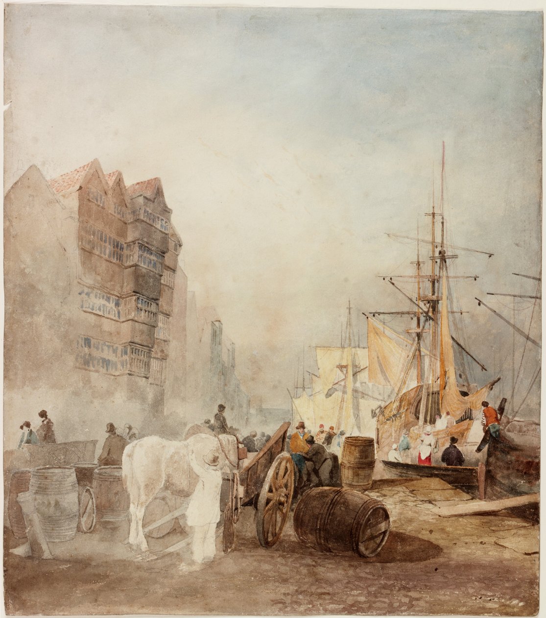 The Quayside, Newcastle upon Tyne (kroppsfarge) av Luke Clennell