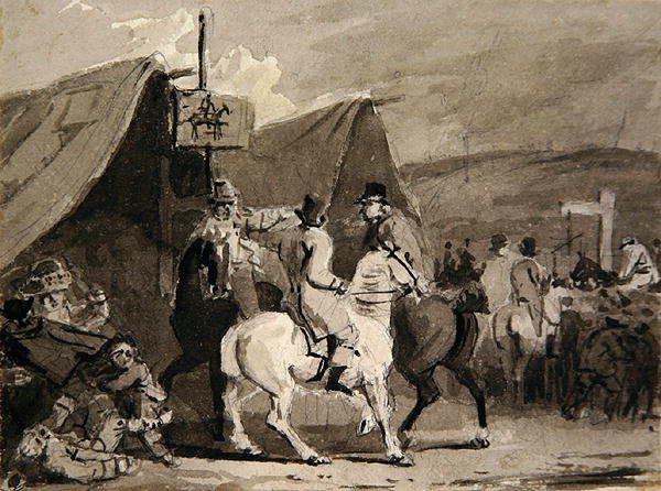 Figurer på hester (akvarell på papir) av Luke Clennell