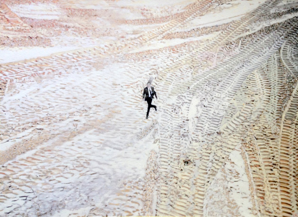 Heng på St. Kristoffer, ca. 2013 (akrylmaling på papir) av Luke Waller