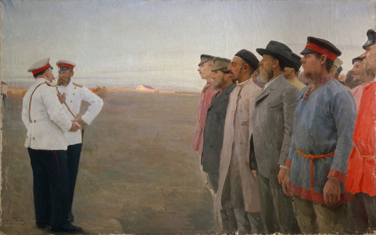 Rekrutteringen, 1904 av Lukjan Vasilievich Popov