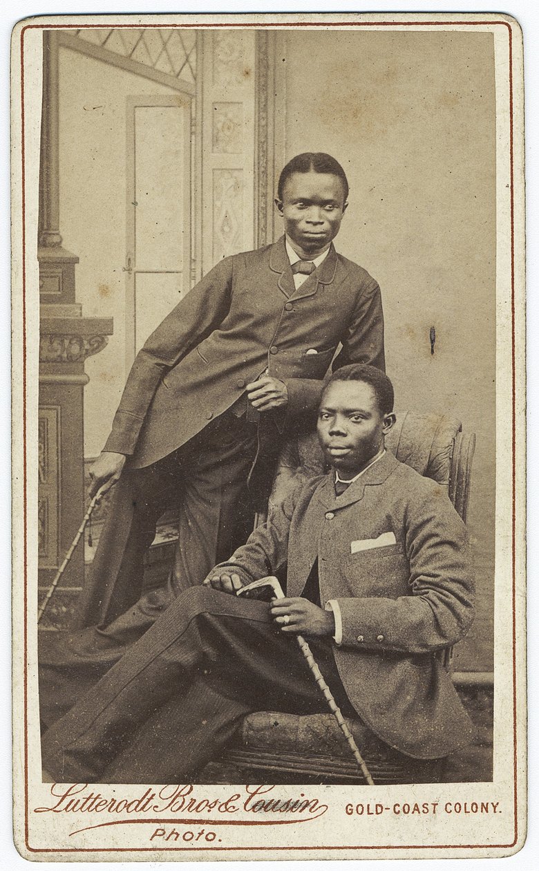 Dobbeltportrett, 1880-tallet (albumintrykk) av Lutterodt Brothers