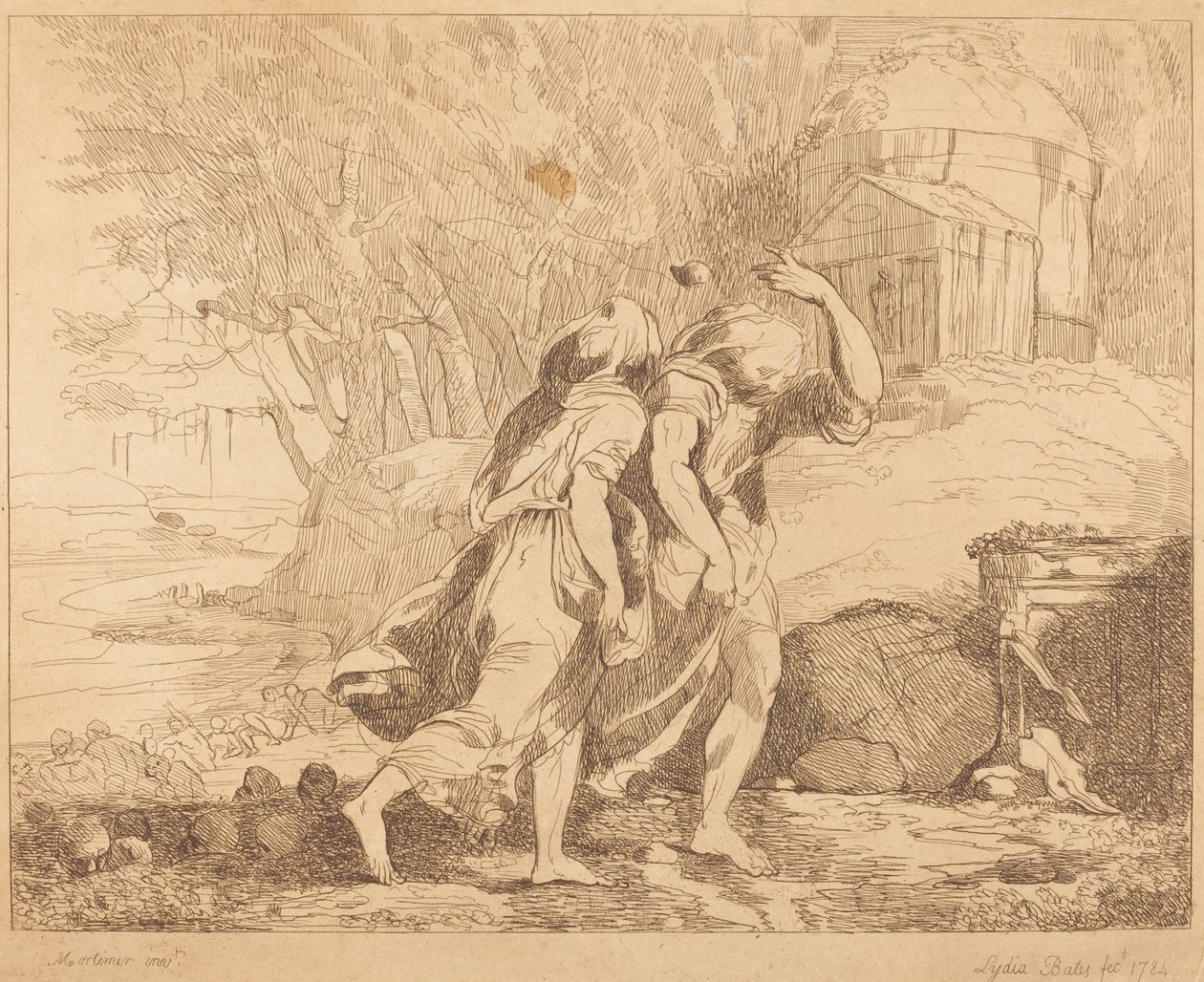 To flyktende skikkelser av Lydia Bates after John Hamilton Mortimer
