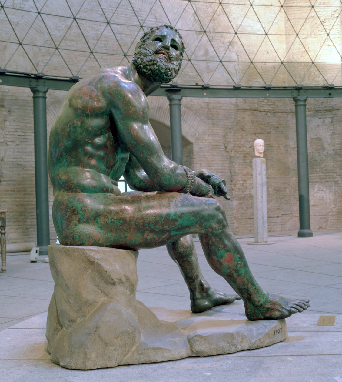 Boxer of Thermonr, hellenistisk bronsestatue, c1st Century AD av Lysippos