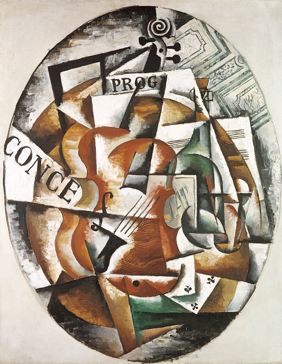 Fiolin, 1915 av Lyubov Sergeevna Popova