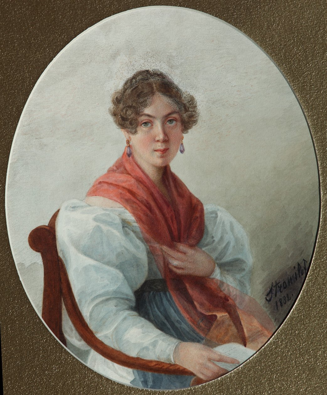 Portrett av N.A. Vasilyeva, 1835 av Lyubov Stepanovna Borozdna Stromilova