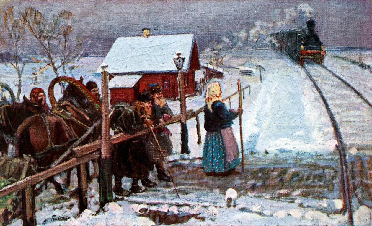 Damptog i Russland av M. Bosquine