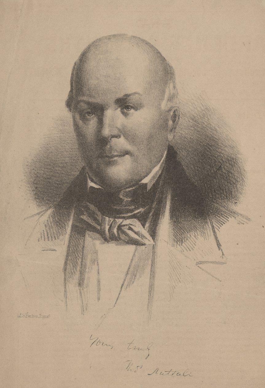 Thomas Nuttall, lito av L.N. Rosenthal, 1860 av M. S. Parker