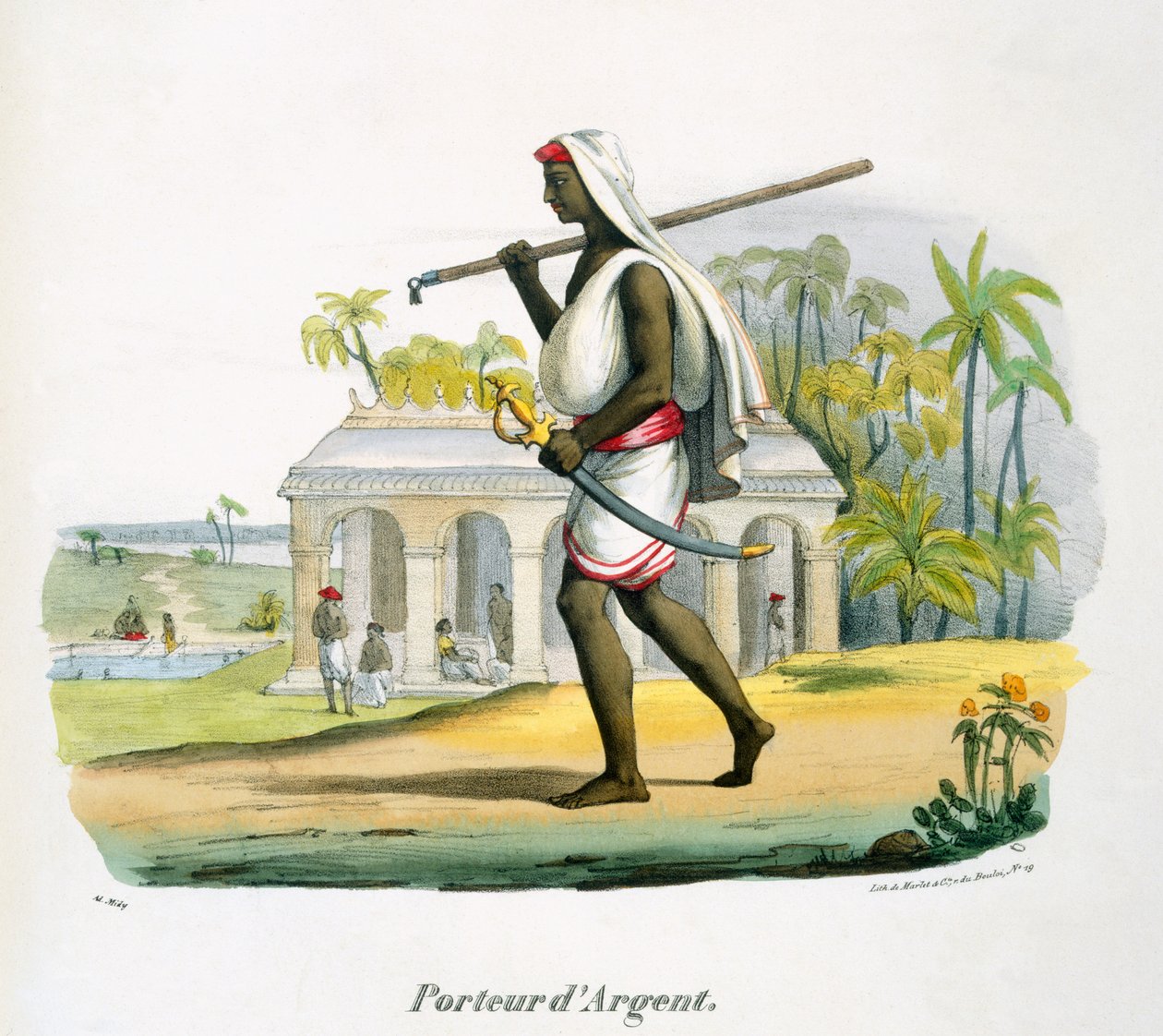 En sølvbærer, 1827-35 av M.E. Burnouf