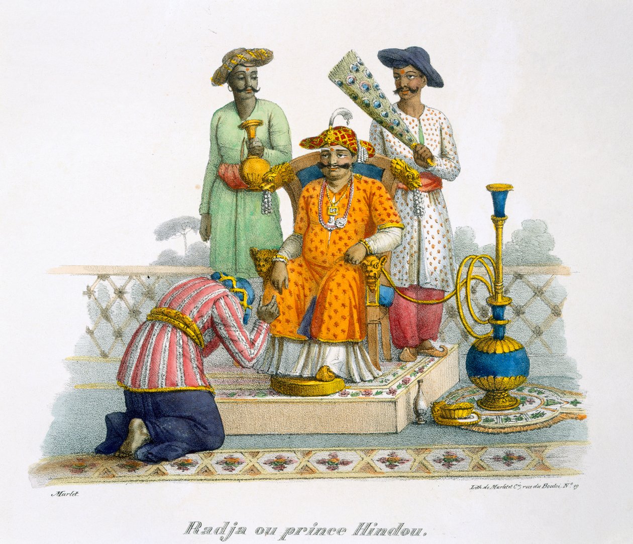 En Raja, eller hinduistisk prins, 1827-35 av M.E. Burnouf