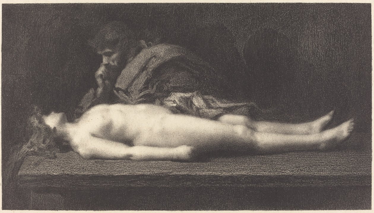 Levitt av Efraim og hans døde kone av M.G. Fuchs after Jean Jacques Henner
