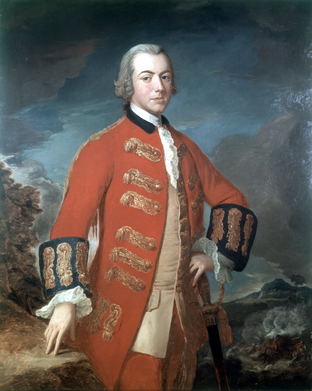 Kaptein Henry Clinton (1730-1795) første regiment av fotvakter, ca. 1758 av M.L Saunders